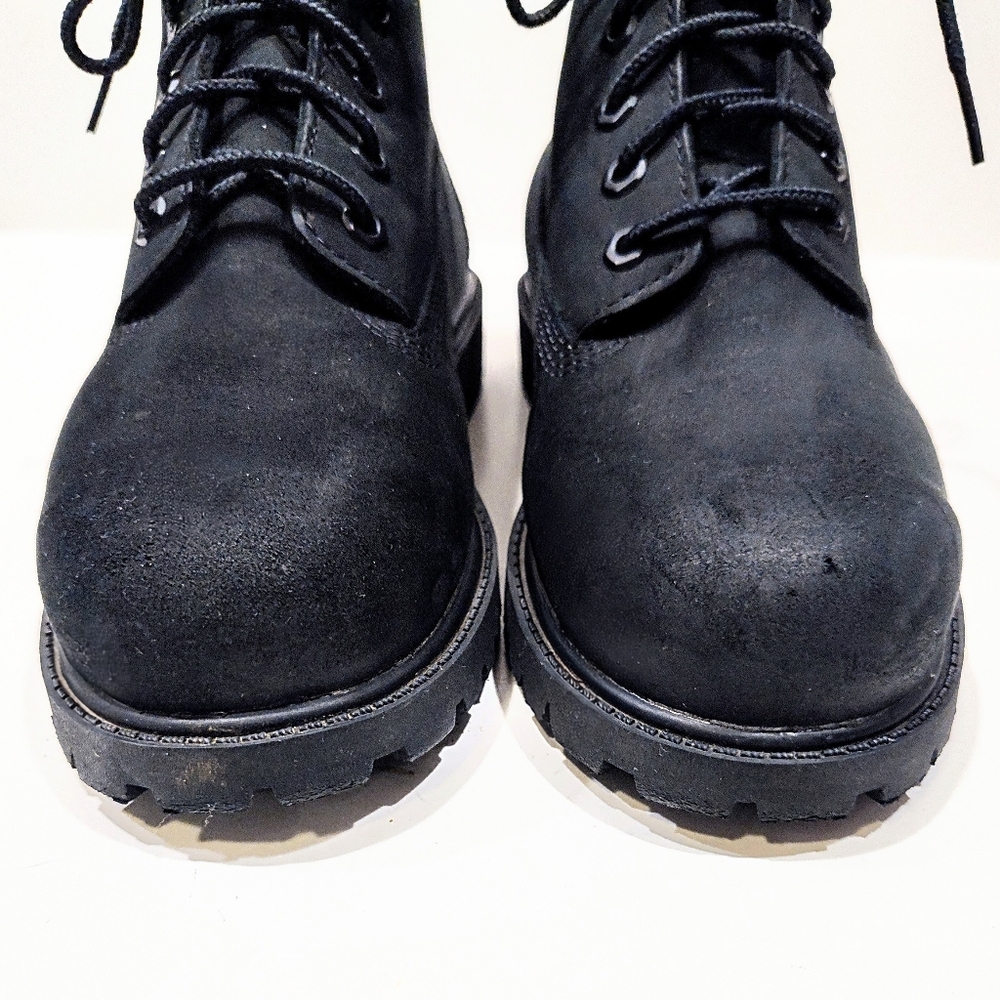 Timberland Youth 12707 Premium Waterproof Boots Black Nubuck Leather Girls 3 US - Picture 13 of 13